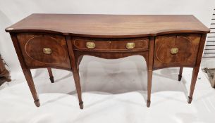 Early 20th century mahogany sideboard having a single long drawer in the middle, flanked on either