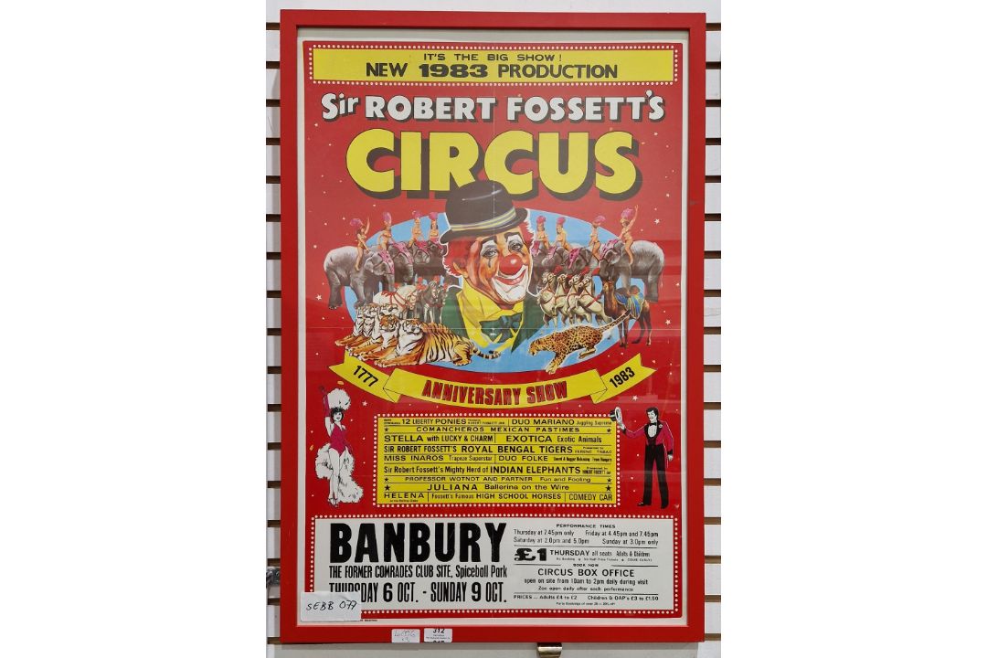 Circus poster for Sir Robert Fosset's Circus, a theatre poster for The Taming of the Shrew, Nuffield - Image 1 of 3