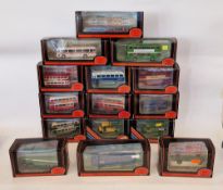 Fifteen boxed 1:76 scale Exclusive First Editions diecast model buses to include 15702 Plaxton Coach