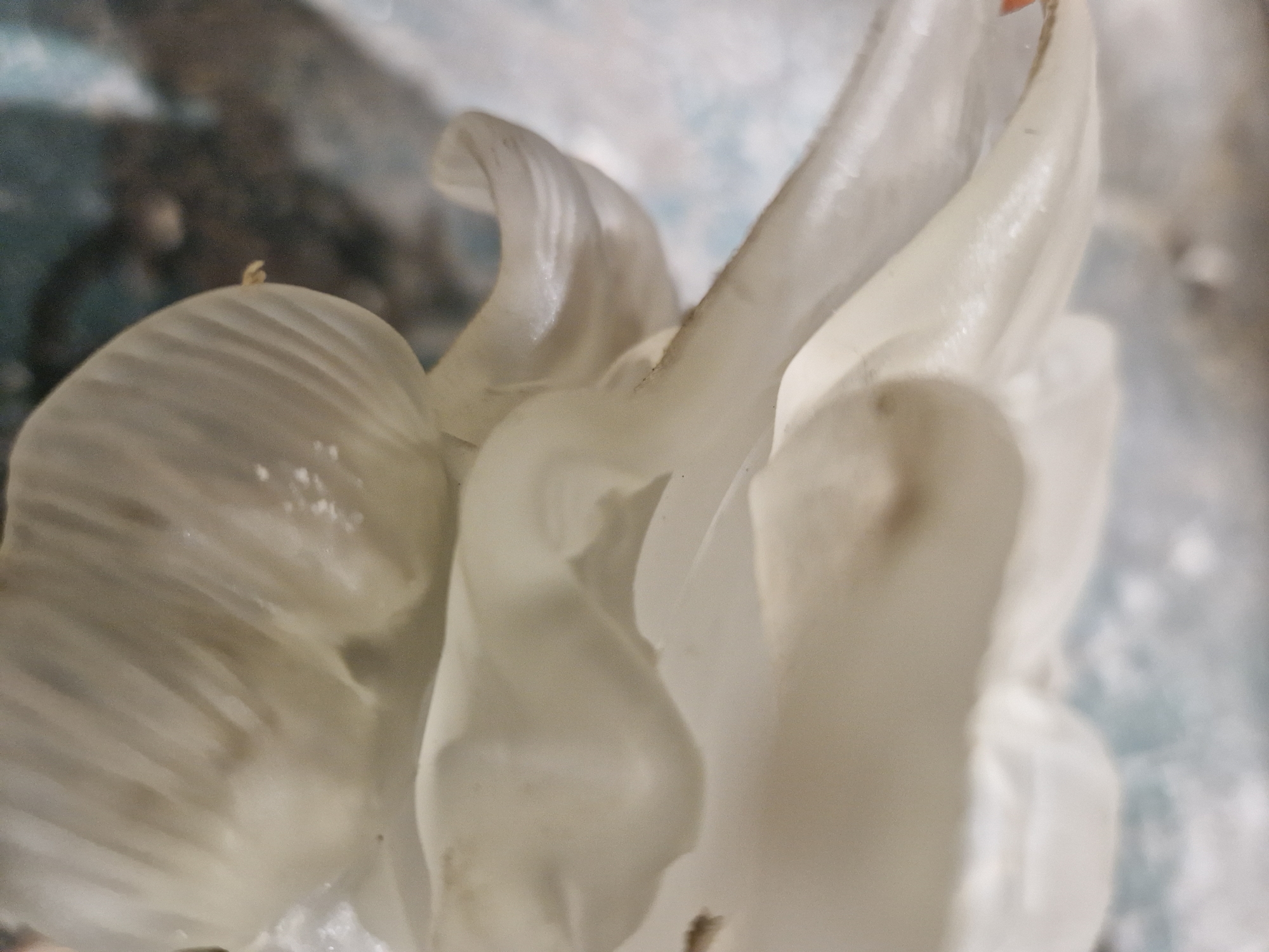 Group of gilt-metal and opaque glass wall lights, each with frosted glass petal-shaped sconces - Image 7 of 13