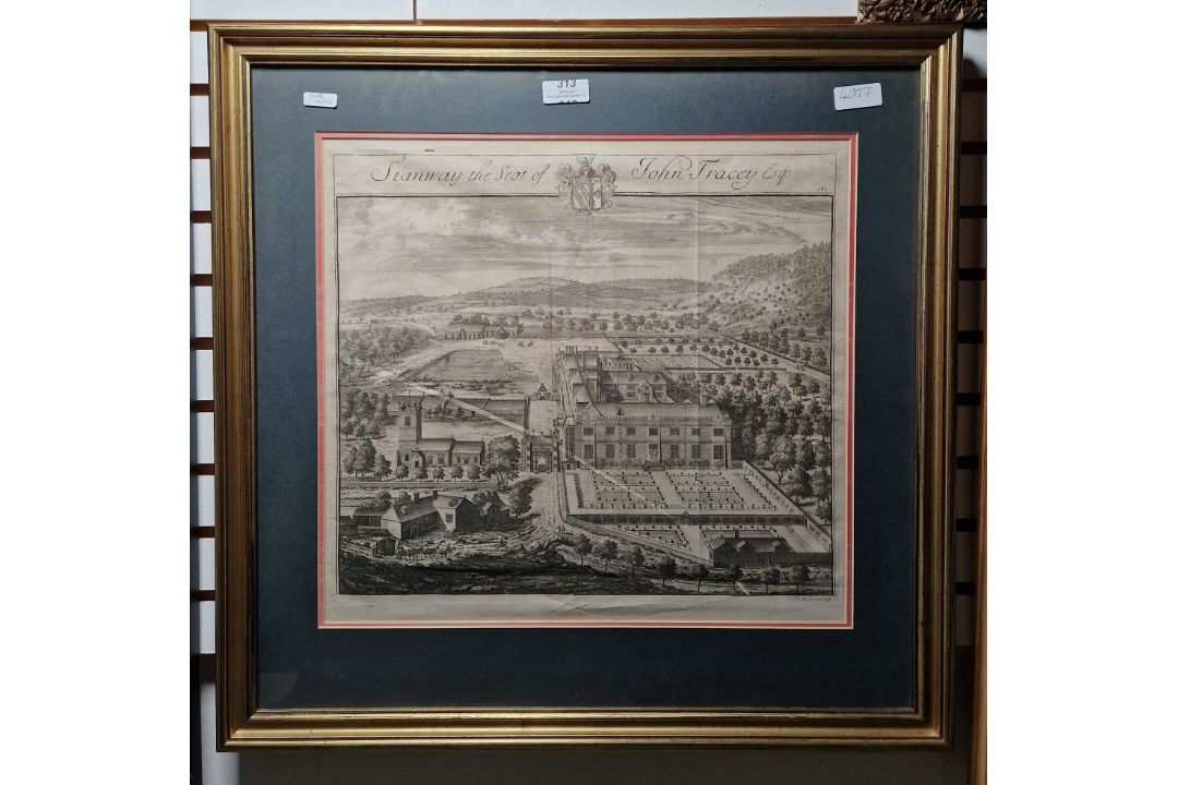 Jan Kip (c.1653-1722) Engraving "Stanway the Seat of John Tracey Esq.", framed and glazed, 37cm x - Image 2 of 2