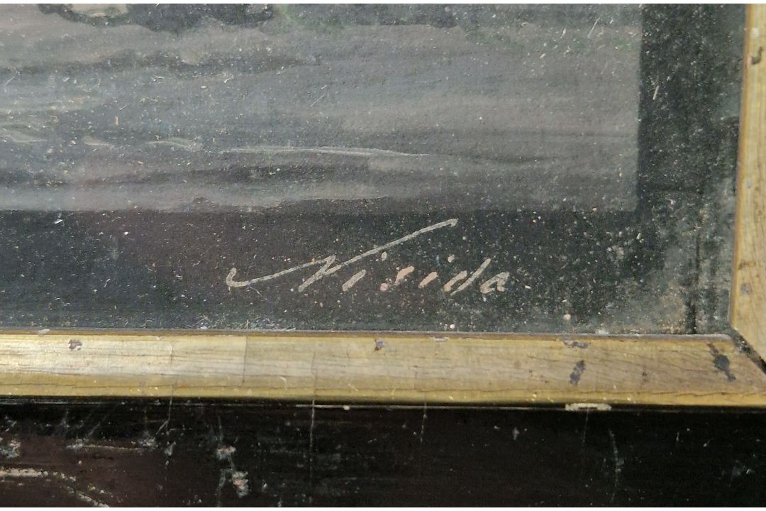 Visida? (19th century Italian School) Watercolour and gouache View of the bay of Naples by - Image 3 of 3