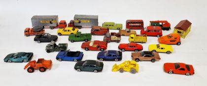 Quantity of playworn Matchbox diecast model cars to include 