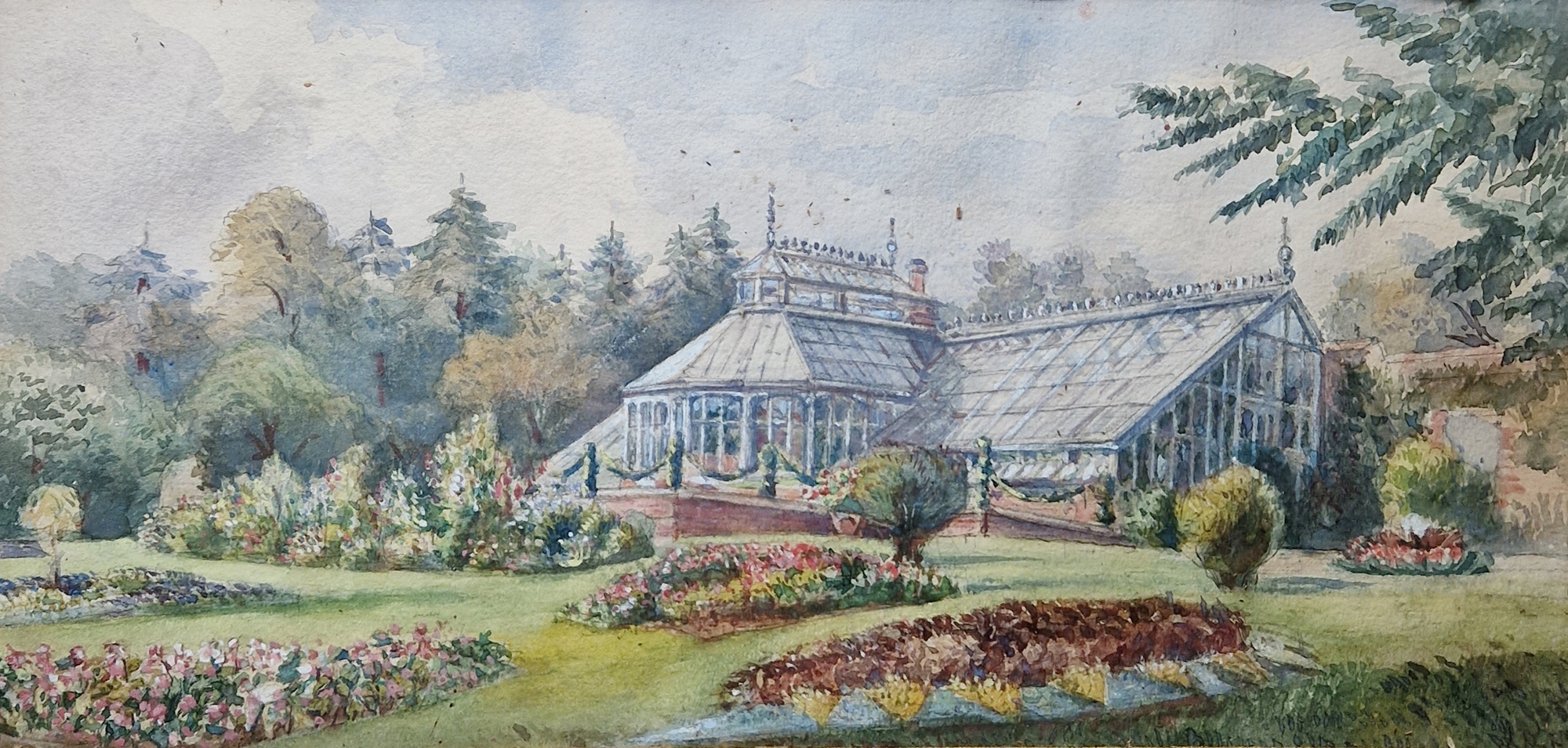 G Broomford (20th century) Watercolour Woodland scene with path, signed lower left, framed and - Image 3 of 8