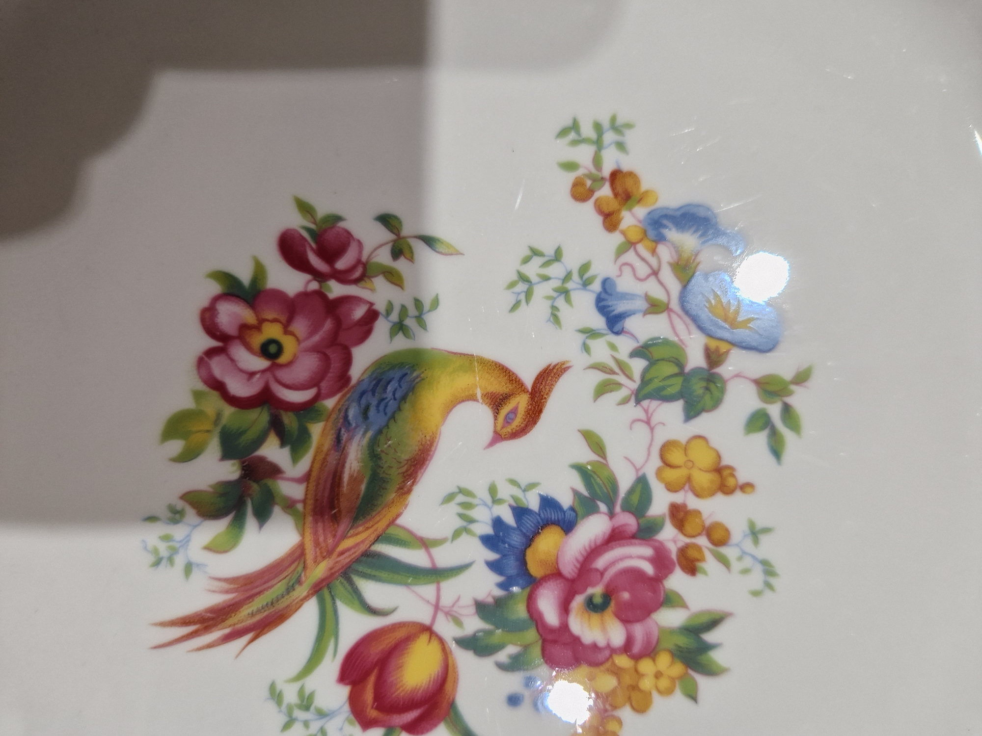 Paragon bone china Rockingham Green pattern part dinner service, printed black marks, comprising a - Image 10 of 14