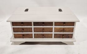 Laura Ashley contemporary grey painted coffee table/nest of drawers of rectangular form, the front