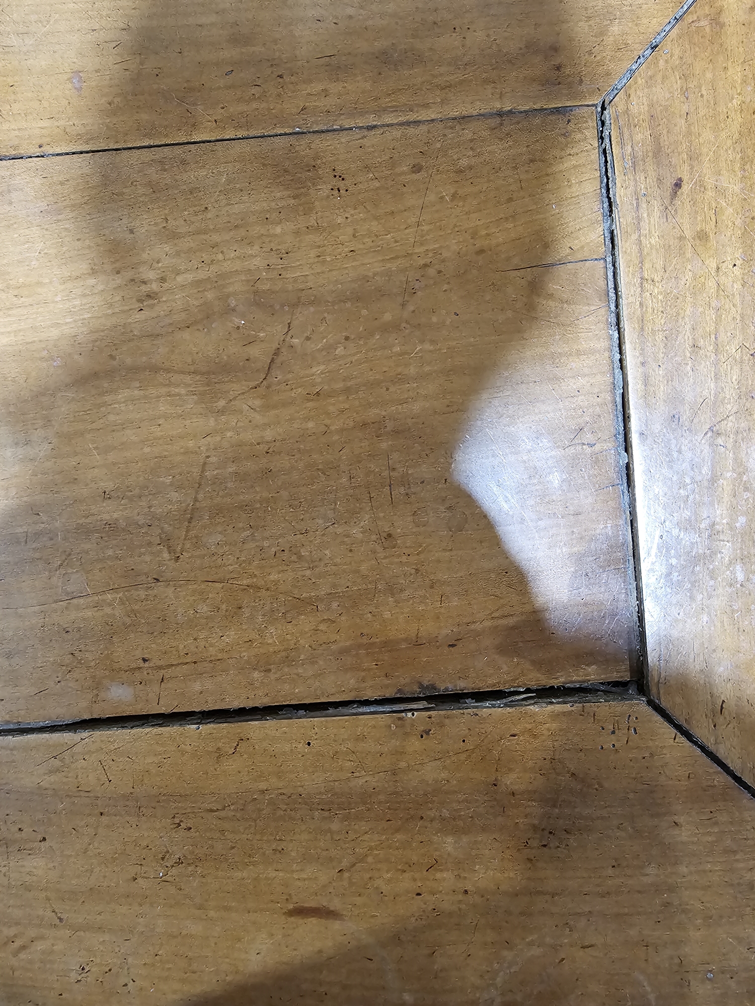 19th century oak and fruitwood clerk's desk, the central arched recess flanked by single drawers, - Image 7 of 7