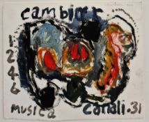 Alan Davie (Scottish, 1920-2014) Oil on paper  'Canali 31' , signed and dated 2011, inscribed