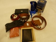 Tod's black leather wallet/purse lined in pale lilac, a Bric's note wallet, a Louis Philippe black