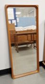Mid-century Scandinavian teak framed rectangular wall mirror by Glas Mäster, Markaryd, Sweden, 105cm