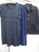Yves St Laurent gaberdine navy blue jacket, the buttons labelled Celine Sport, a Max Mara weekend