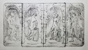 Kaia Mayer (1923-2005) Monotone etching 'Fading Past', signed and titled within margin and marked '1