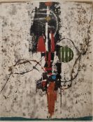 Johnny Friedlaender (1912-1992) Etching and aquatint 'Abstract Compostion', limited edition numbered