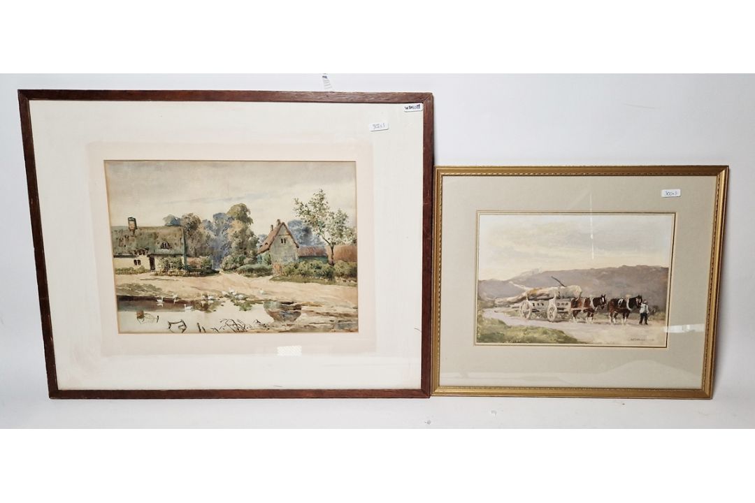 Unattributed Watercolour drawing Copy of "Old Woman Cutting Her Nails" by Rembrandt, 28cm x 22cm - Image 6 of 8