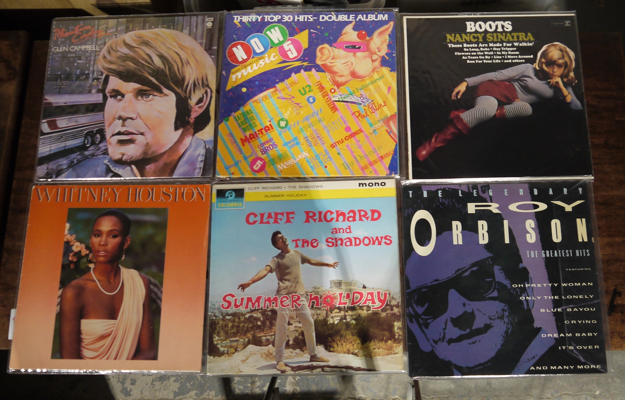 Approximately 100 popular music vinyl LP albums from artists such as The Dave Clarke Five, Roy