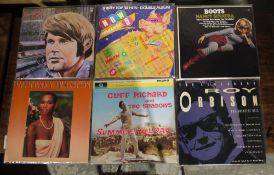 Approximately 100 popular music vinyl LP albums from artists such as The Dave Clarke Five, Roy