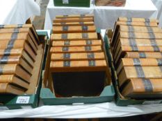 Bindings - bound volumes of Punch magazine, half leather , with paste down titles to back strip,