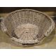 Small cat/dog wicker basket, a clear glass oil lamp and various chinaware (1 box) - Image 2 of 2