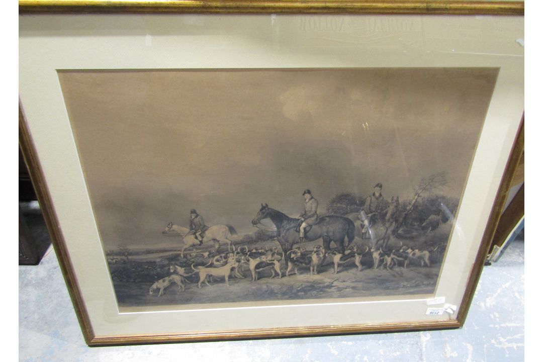 Engraving after T Glater 'Jem Burn's Four Pets........' showing three old fashioned English bull - Image 2 of 2