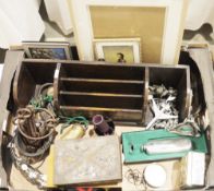 Assorted collectables, to include metal tins, brass buttons, antique style keys, stationary