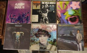 Quantity of mainly 1970s rock vinyl LP albums featuring artists such as Steeleye Span, Dr Hook,