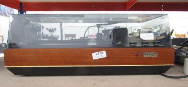 Three vintage mid century record players, namely ITT KB, PrinzSound RP620 and a Corgi MusicMaker