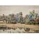 Unattributed Watercolour drawing Copy of "Old Woman Cutting Her Nails" by Rembrandt, 28cm x 22cm - Image 2 of 8