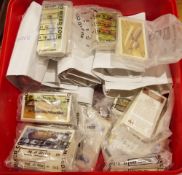 Quantity of cigarette cards and Oriental-style ceramics including Wade Heath jug and bowl, Amhurst