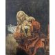 Unattributed Watercolour drawing Copy of "Old Woman Cutting Her Nails" by Rembrandt, 28cm x 22cm - Image 1 of 8