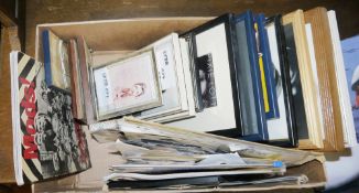 Quantity of signed photographs, postcards and posters from musicians, television and film stars to