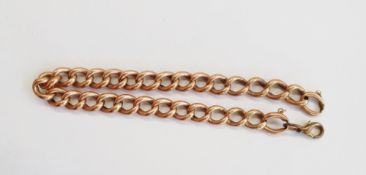 9ct gold chain bracelet, curb link pattern, 11.5g approx.