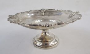 George VI small silver footed sweetmeat tazza, hallmarked Sheffield, 1947, makers marks for Walker &