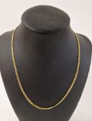 9ct gold flattened curb-link chain, 7.4g