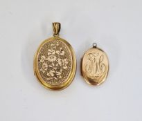 Canadian 10k gold locket and a gold plated locket (2)