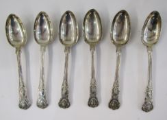 George IV silver set of six tablespoons, kings pattern, London 1832, maker William Eaton, 22ozt