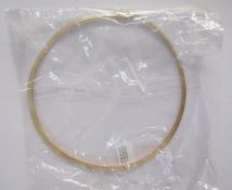 9ct gold flat woven necklace, a 9ct gold flattened curb-link chain necklace, 3g approx., a 9ct