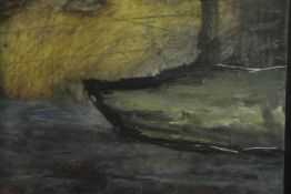 STOT21stCplanB (Harry Adams), 'Drowned and Gone to Heaven' oil and caustic paint on board, label
