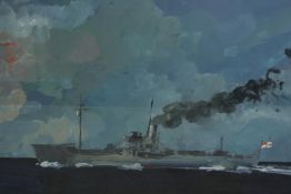 Robert Andrew Parker (American b.1927), HMS Northern Gem 1997, gouache, signed and dated left,