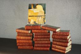 Twenty one leather bound early 20th century Charles Dickens books published 1906 by Chapman and Hall