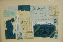 Miranda Morrison, Untitled - green with Turkish ephemera, signed, dated 1982 and numbered 8/13,