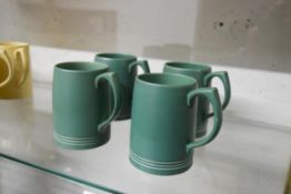 Keith Murray for Wedgwood Mugs Green 1930s.