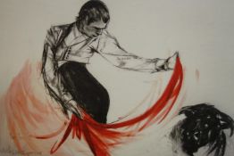 Michelle Pearson Cooper (Contemporary), Bullfighter 2006, limited edition coloured print 27/100,