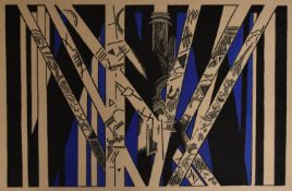 Etching, untitled. 94cm x 68cm, unframed.