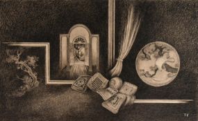 Pencil, untitled. 97cm x 56cm, unframed.