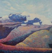 Mary Coughlan (Contemporary), mountainous landscape, oil on canvas, signed lower right. H.100 W.