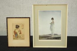 After William Russell Flint (1880-1969)/Eve, The Girl with Bobbed Hair/signed colour print along
