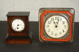 A Vintage ceramic square silent wall clock 