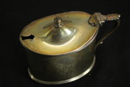 A collection of silver and silver plate, including three silver Kidush cups, a silver Celtic