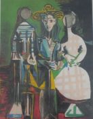Pablo Picasso (1881 - 1973), a printers proof copy, signed Picasso, front has proof copy stamp,