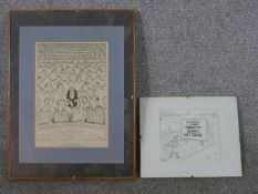 Ken Pyne, cartoon of Surrey Golf Course along with another cartoon by Henry Mayo Bateman (1887 -
